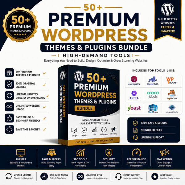 50+ Premium themes & Plugins bUndle 50+ Premium WordPress Themes & Plugins Bundle | High-Demand Tools