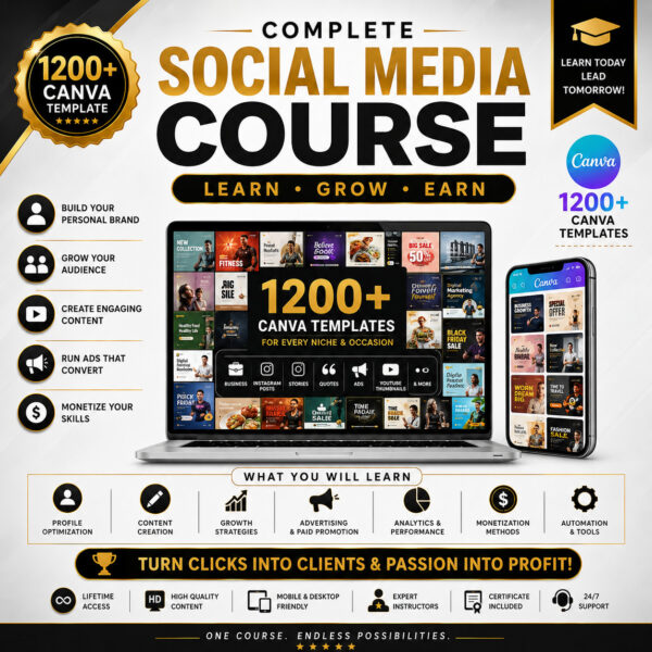 5000+ Canva Templates Bundle | Social Media, Business & Marketing Templates