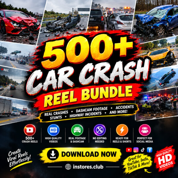500+ Car Crash Reels Bundle