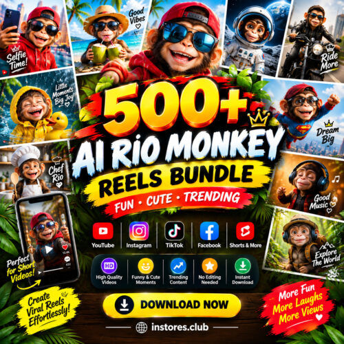 500+ AI Rio Monkey Reels Bundle