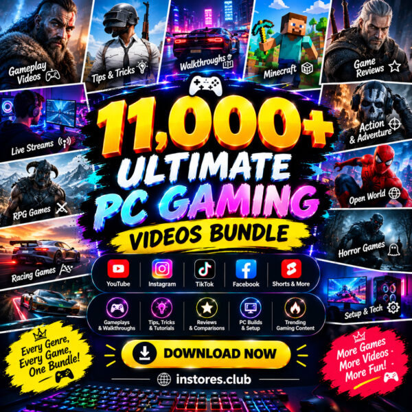 11,000+ Ultimate PC Gaming Videos Bundle