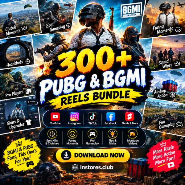 300+ PUBG & BGMI Reels Bundle